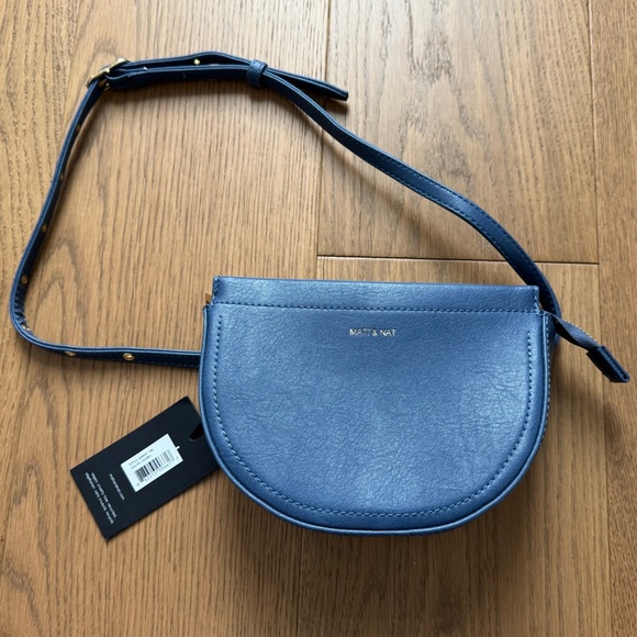 Matt & Nat Abbot Vegan Leather Belt Bag - Apollo Blue - NWT - Picture 1 of 8